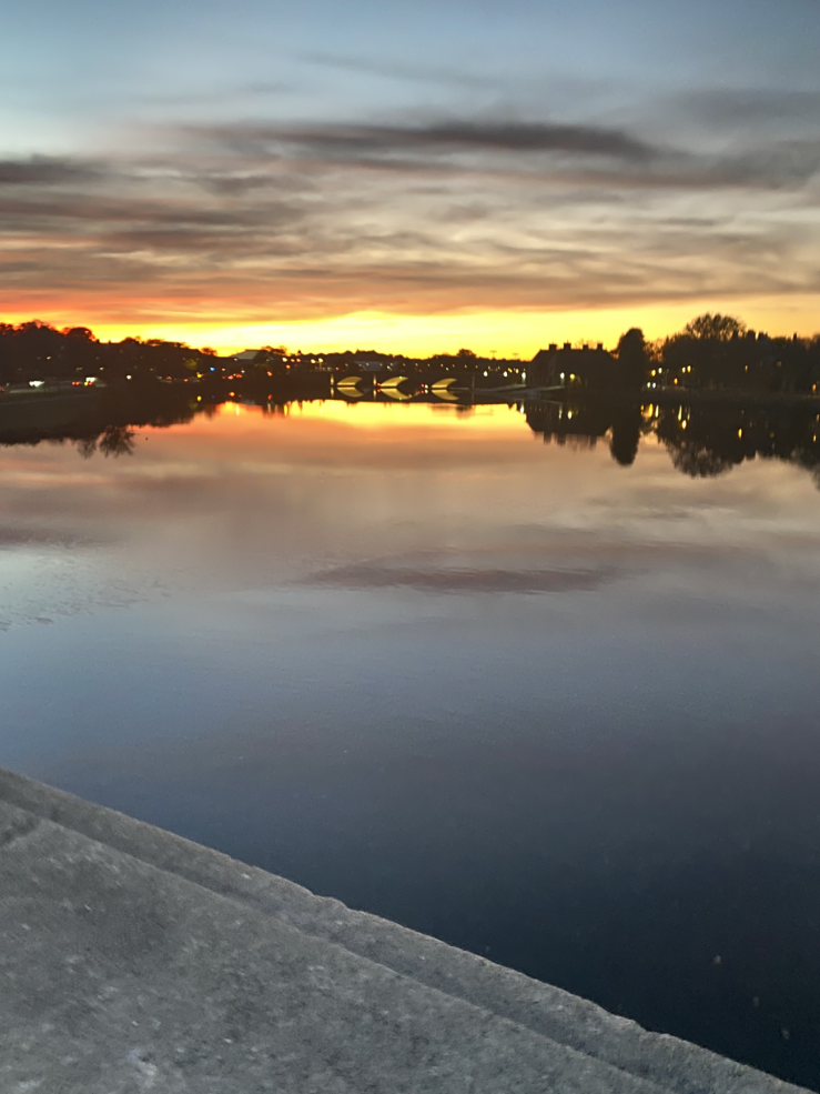 View of the river during sunset