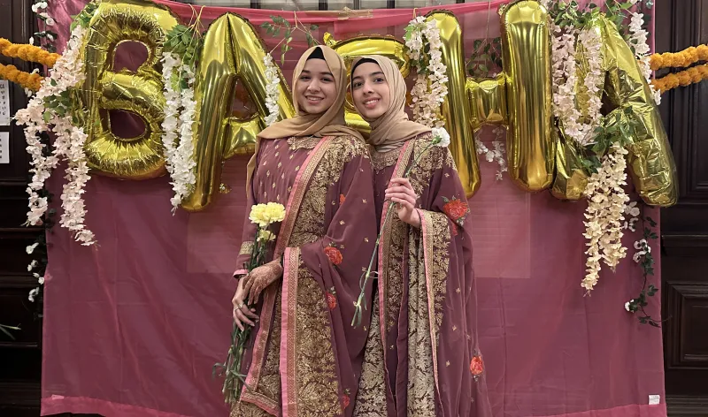 Samia Afrose and Rana Albaadani at the BASHA Pohela Falgun Dawat
