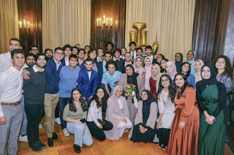 Group Photo of the Students at the HIS Fall Dinner