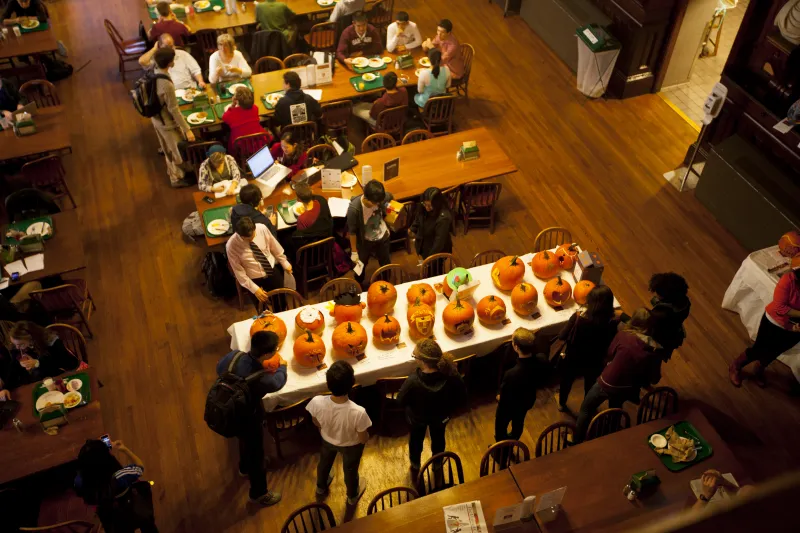 Pumpkin decorating in Annenberg