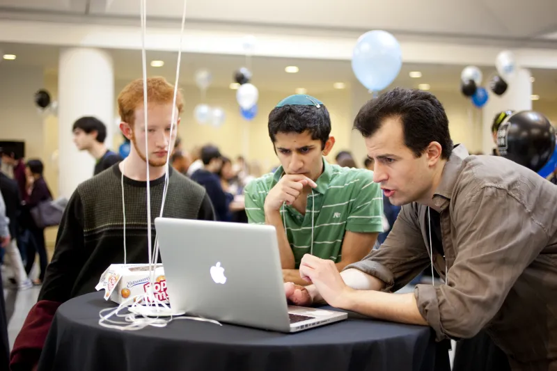 Students at the Tech Fair