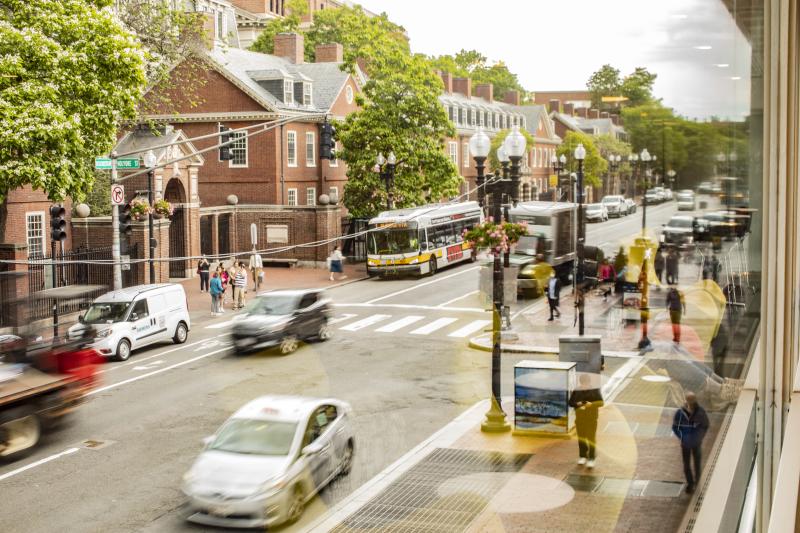 View of Harvard Square from Smith Campus Center