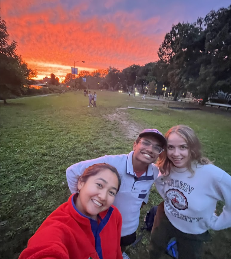Rafid catching the sunset with some friends while talking about studying abroad!