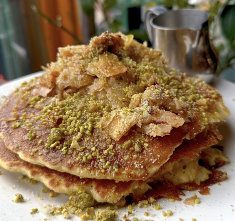 Kanafeh pancakes from Brookline lunch
