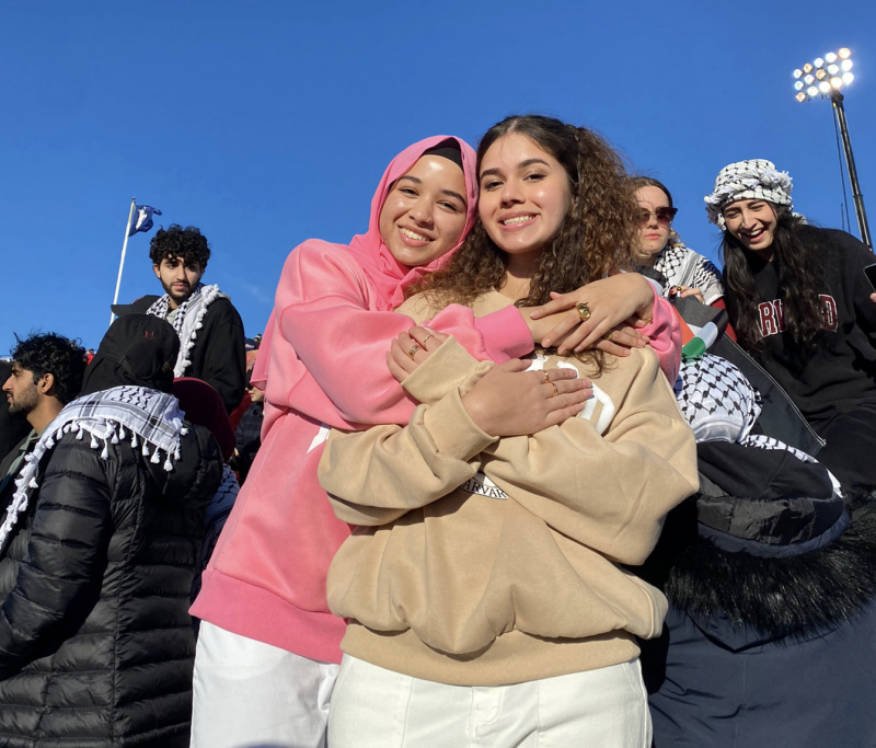 Students enjoying the Harvard-Yale Game