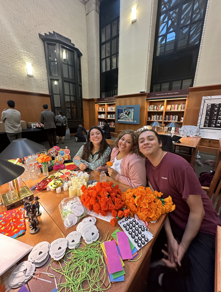 Students Making Paper Marigold Flowers 