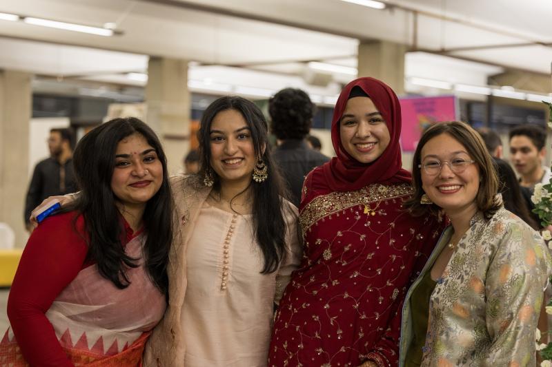 Samia Afrose and her friends celebrating Bengali New Year