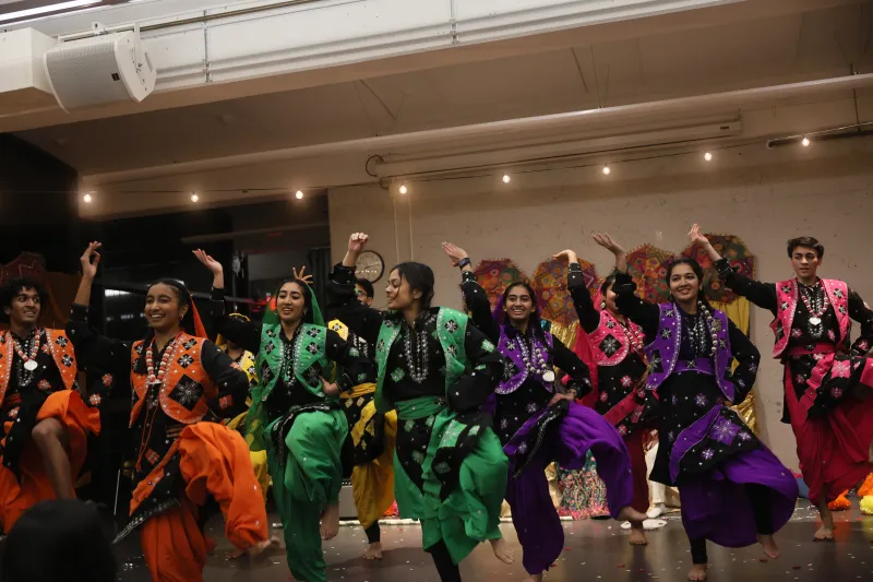 Harvard Undergraduate Bhangra performs at Mock Mehndi.