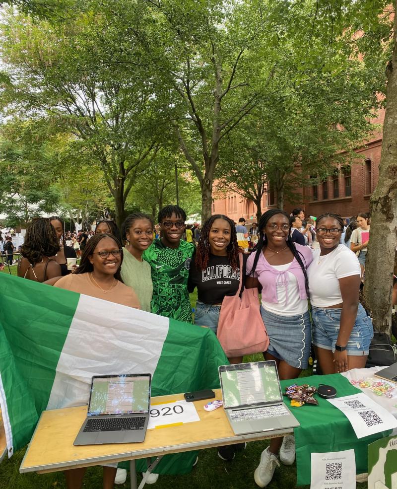 NSA students tabling at extracurriculars fair