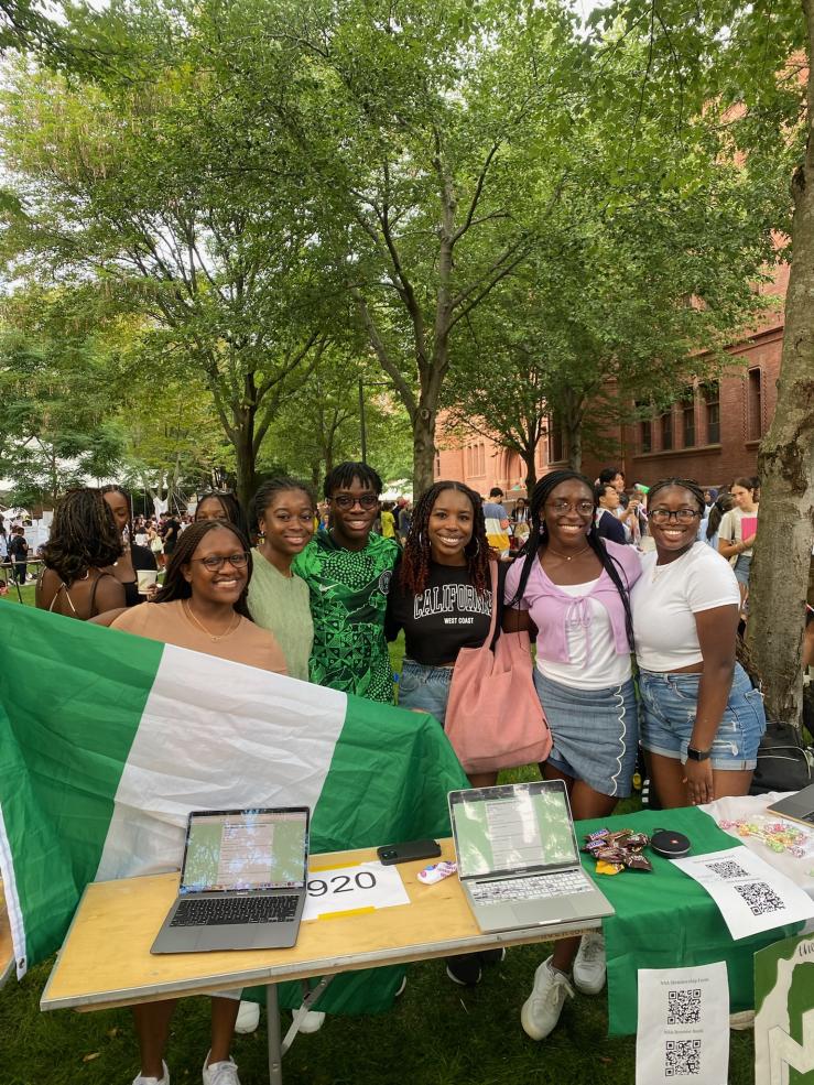 NSA students tabling at extracurriculars fair