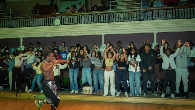 Contestant performance during talent portion of Starboy Pageant