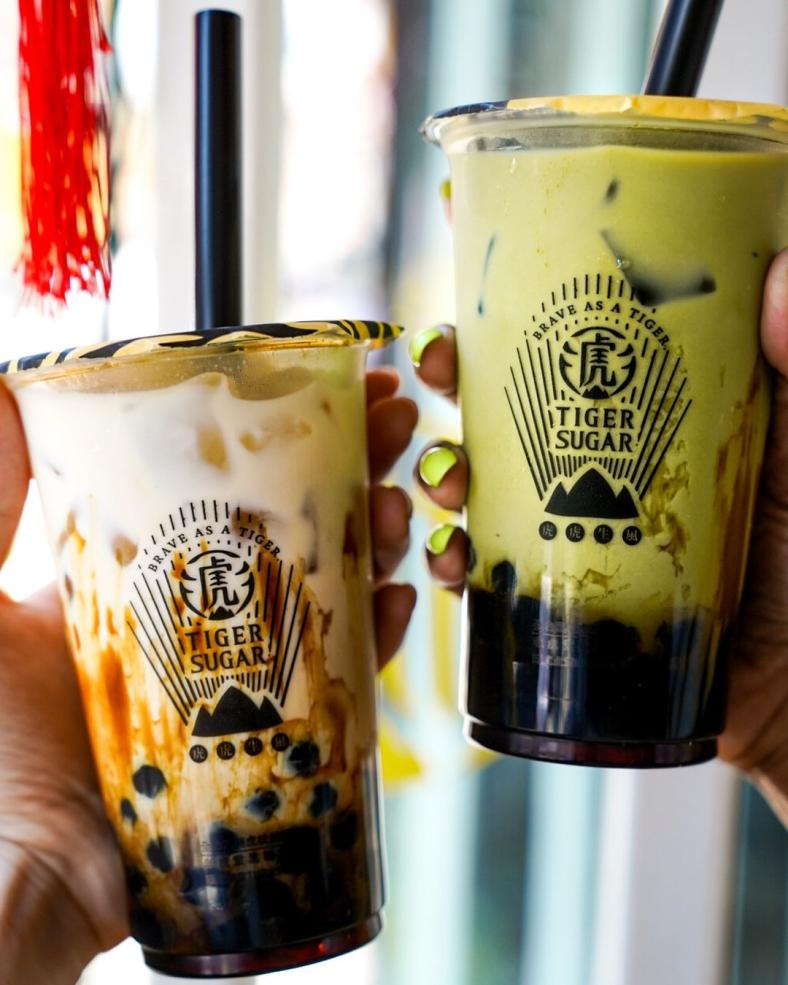 2 Tiger Sugar Boba drinks