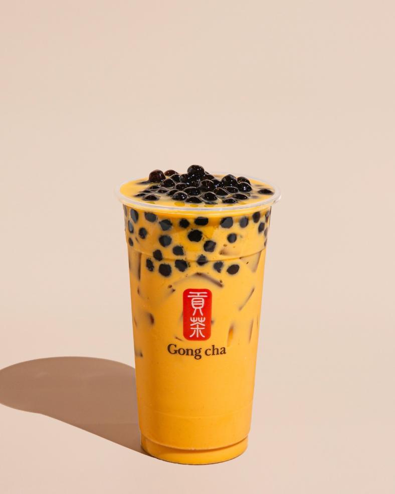 Pumpkin Seasonal boba drink from Gong Cha