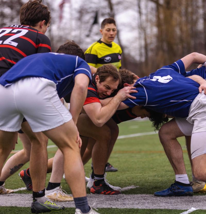 Harvard rugby game against Bentley University
