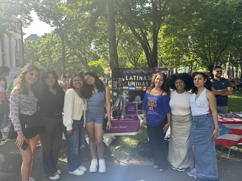 Melissa and members of Latinas Unidas at the 2024 Students Organization Fair