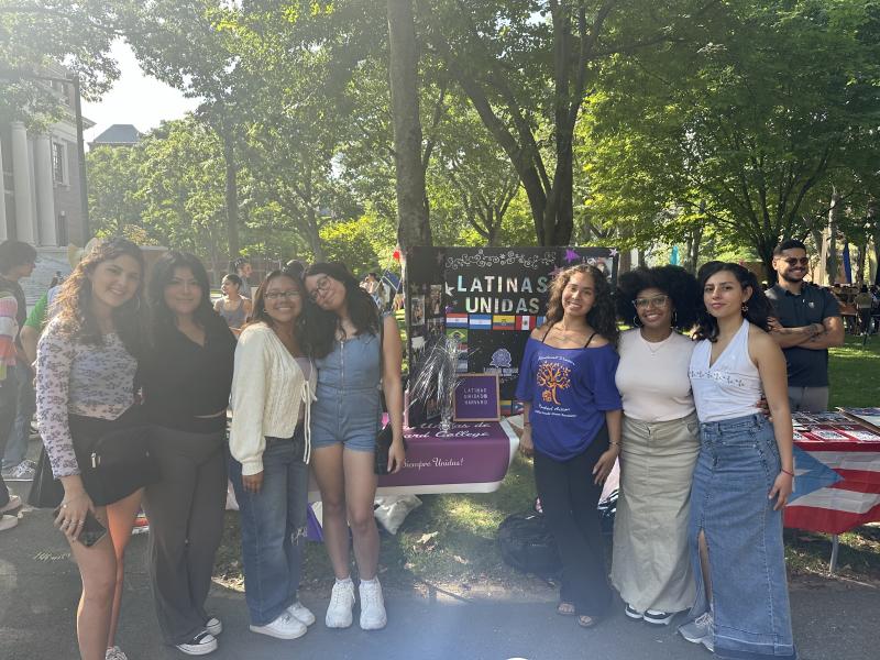 Melissa and members of Latinas Unidas at the 2024 Students Organization Fair