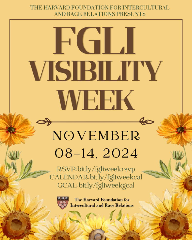 Flyer of FGLI Visibility Week for 2024. It has sunflower designs.