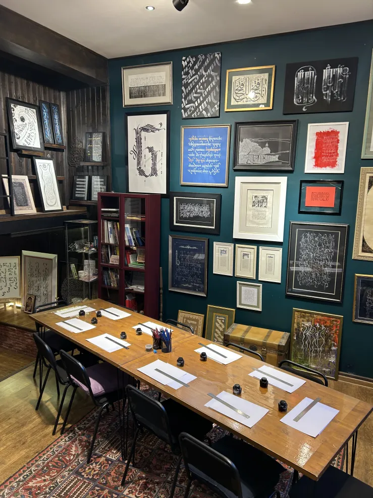 A beautiful Georgian calligraphy studio!