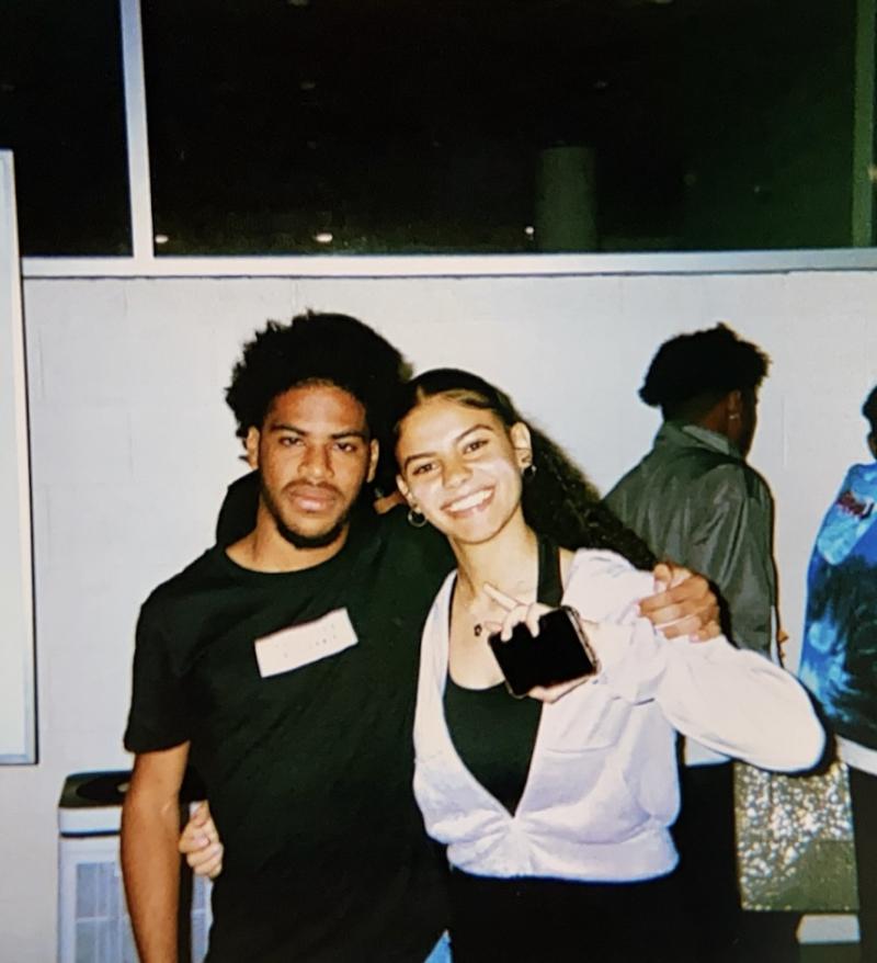 Picture of a boy and girl posing.