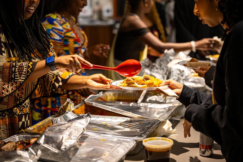 A photo of a food spread during a HASA event