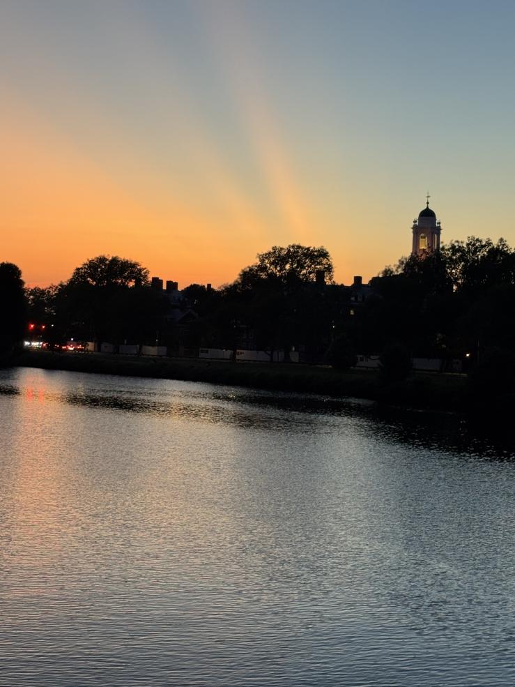 Sunset view from a walk I took along the Charles River