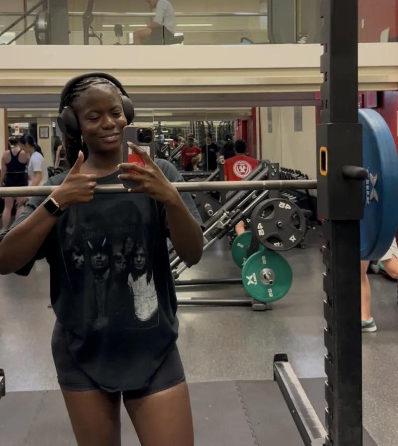 I am working out in Hemenway Gymnasium!
