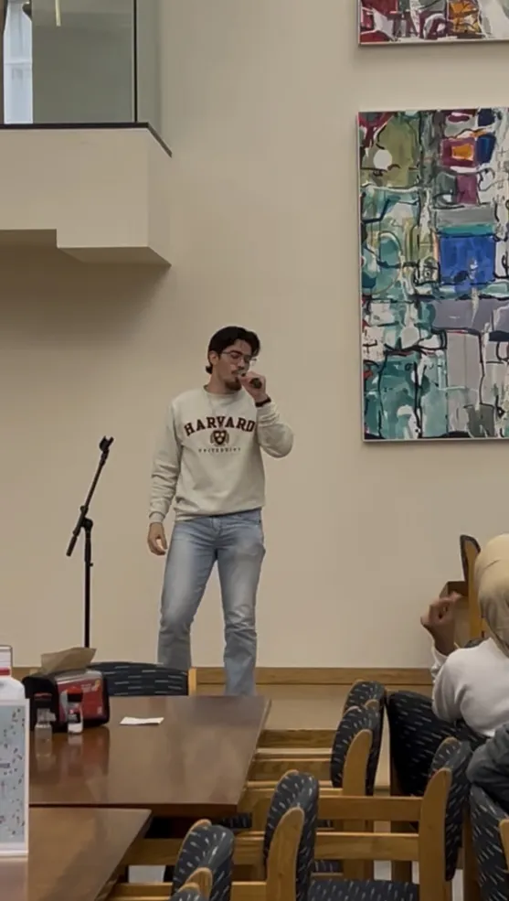 A photo of me mid-performance!