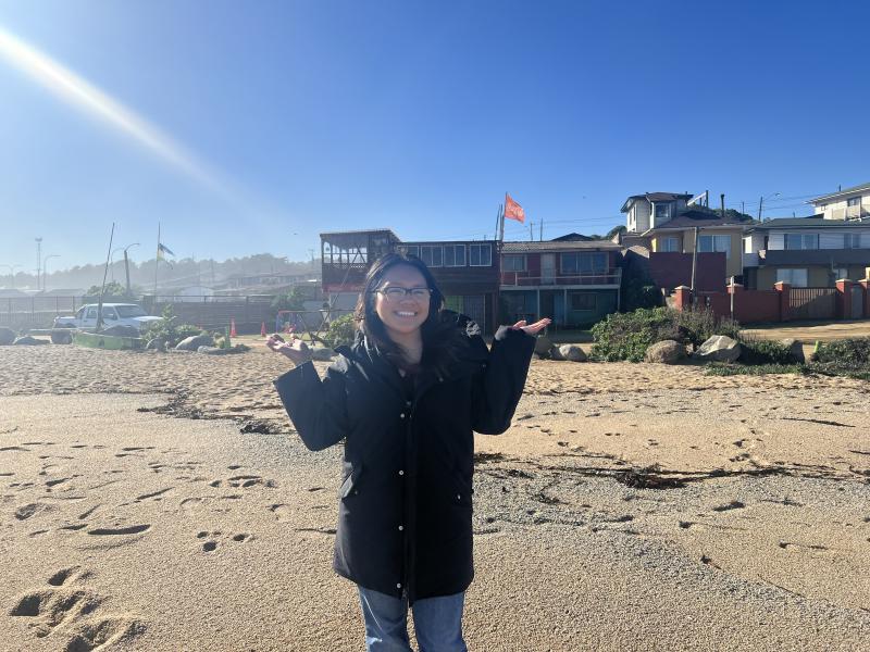 Melissa in Isla Negra while visiting Pablo Neruda’s house