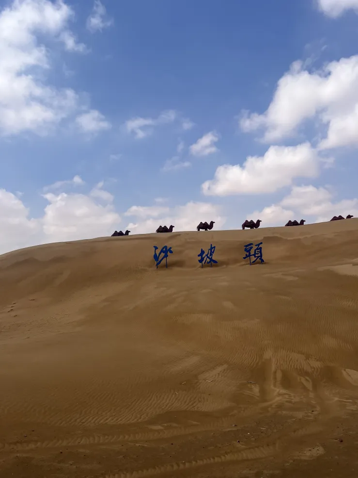 In the Tengger Desert, the fourth-largest desert in China!
