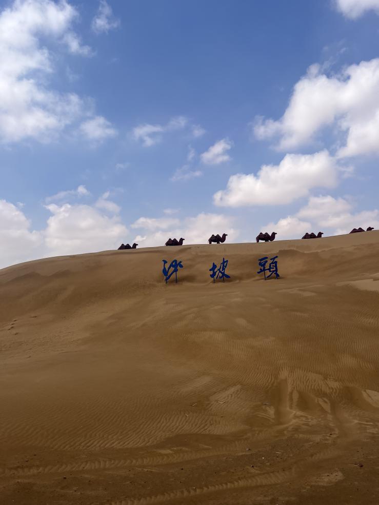 In the Tengger Desert, the fourth-largest desert in China!