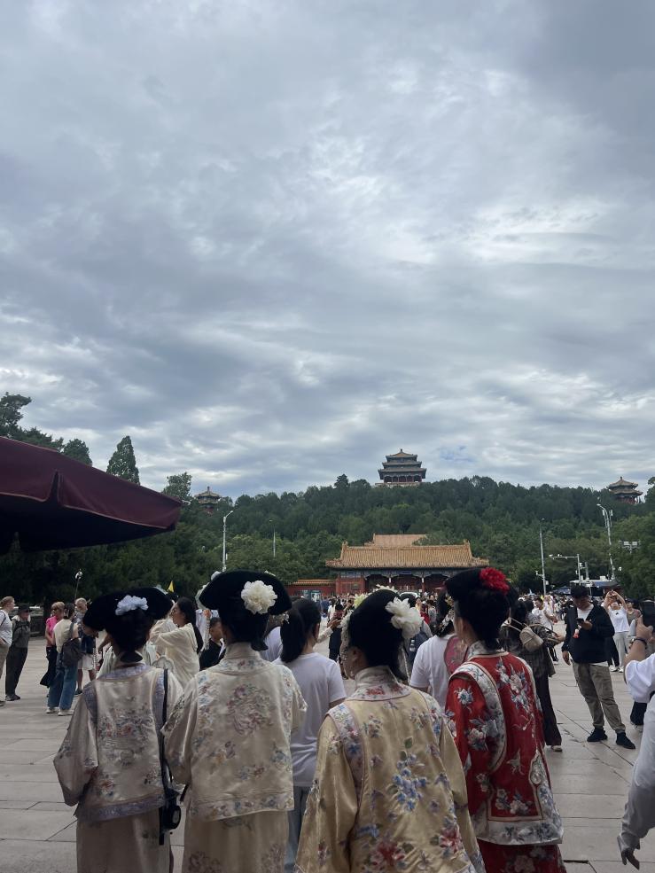 Visiting the Palace Museum in Beijing.
