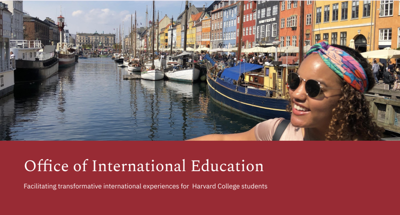 Screenshot of Harvard's Office of International Education