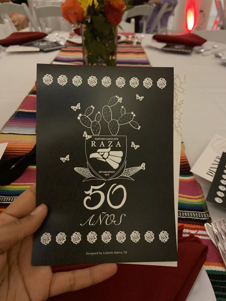 The RAZA 50th Anniversary Gala postcard.