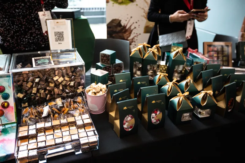 Small items being sold at a table