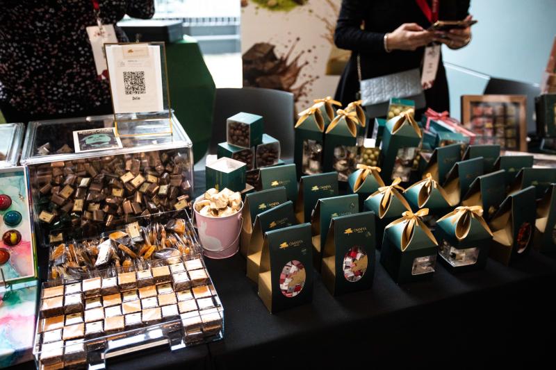 Small items being sold at a table