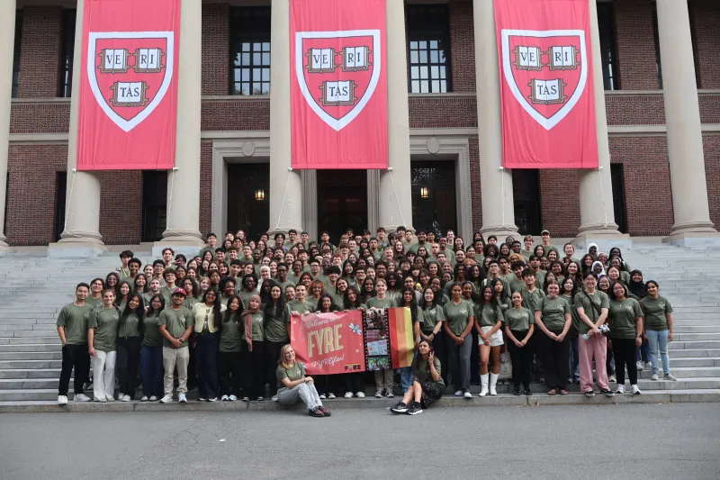 Picture of Harvard FYRE pro-orientation group.