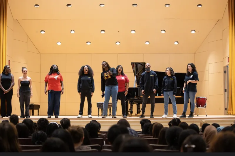Students Performing on Stage