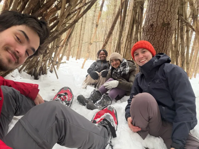 Me and a few people in the outing club on a hike