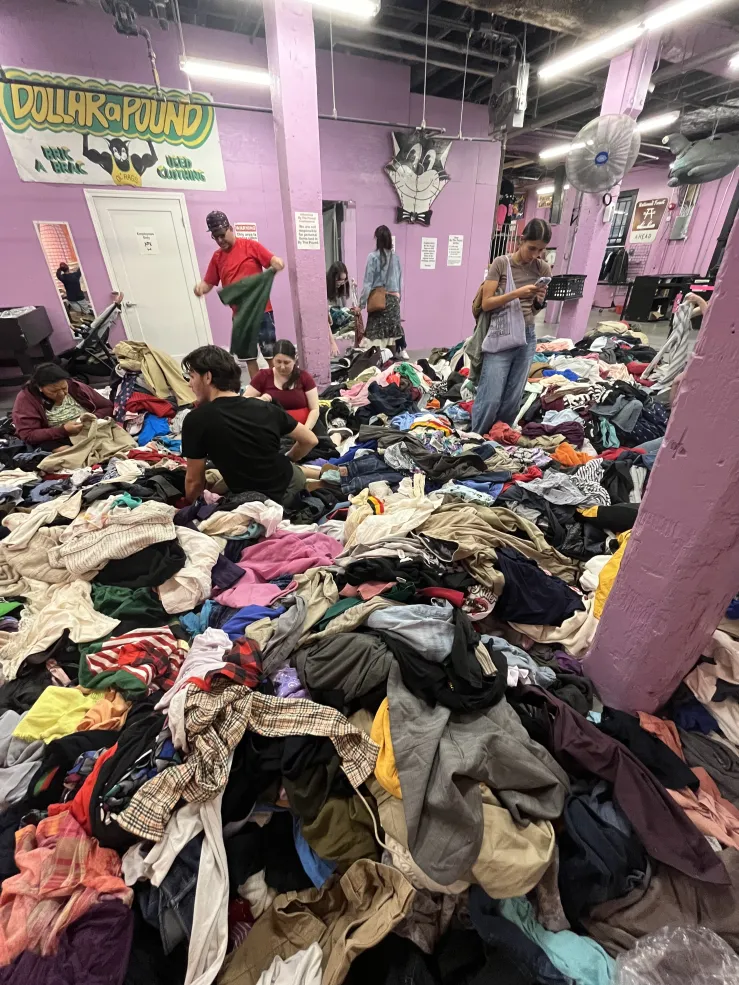 The Garment District's "Dollar a Pound" Section.