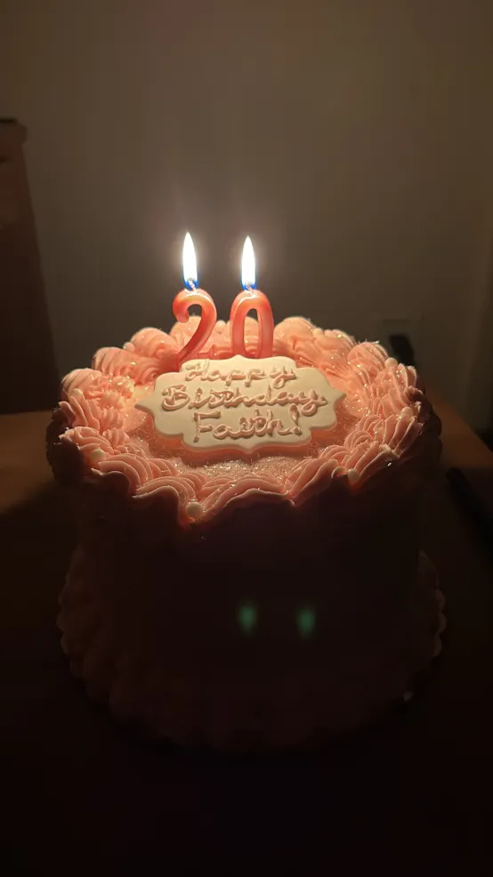 my pink birthday cake