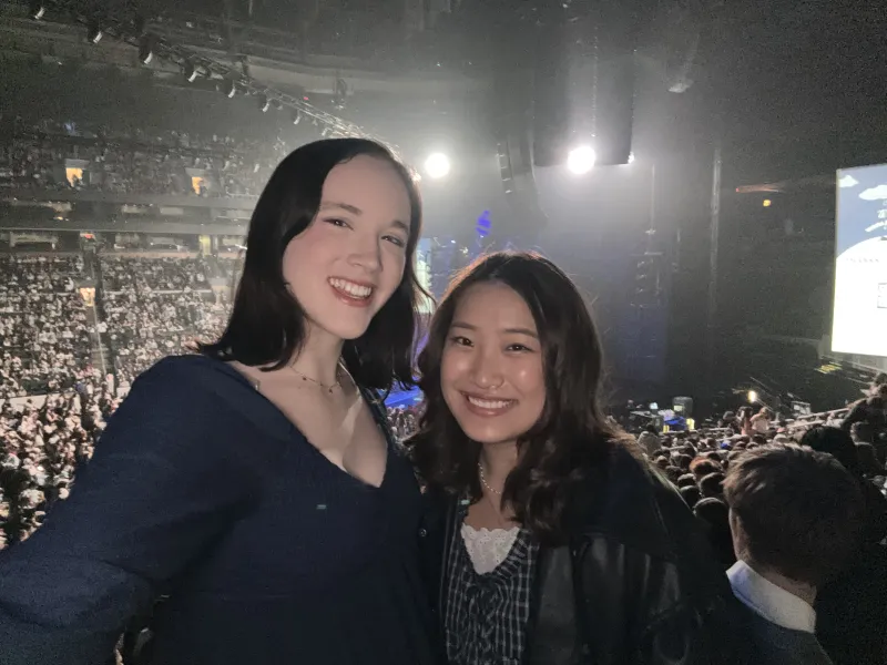 My friend Rebecca and I at Conan Gray's Wishbone Tour