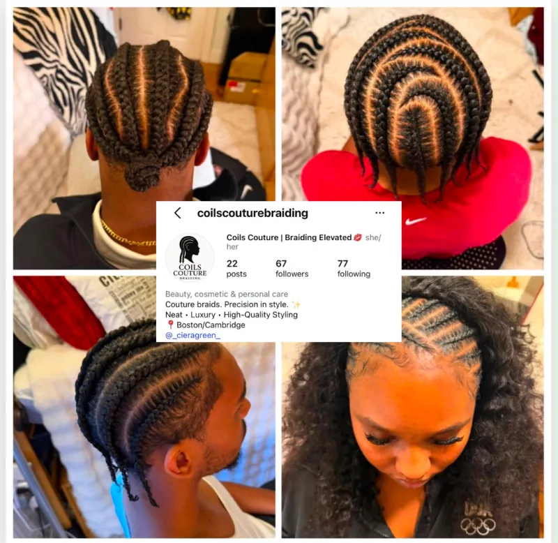 collage of multiple natural hairstyles