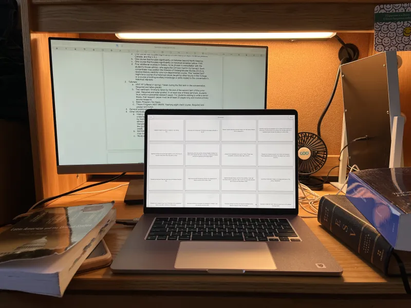 My desk, which is slightly cluttered at the moment