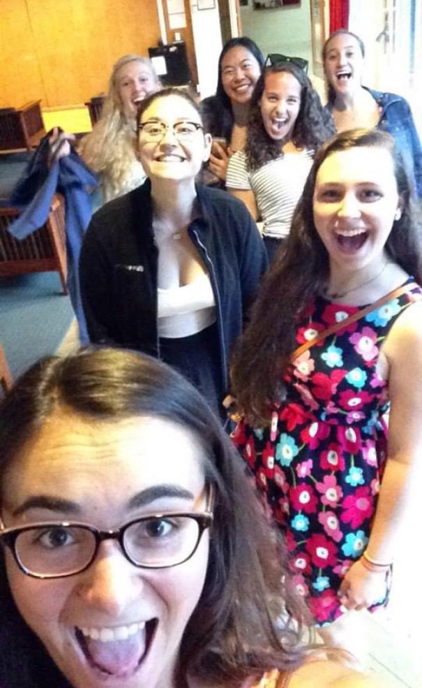 group of students selfie style