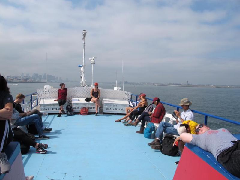 On a boat to the Boston Harbor Islands 