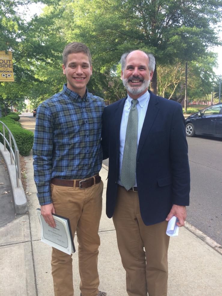 Student with his favorite professor