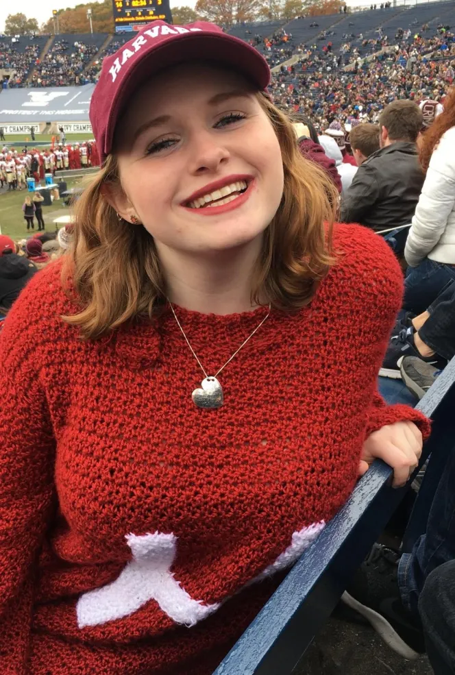 student at the Harvard Yale Game 
