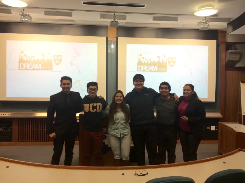 Author with class members at the Graduate School of Education 