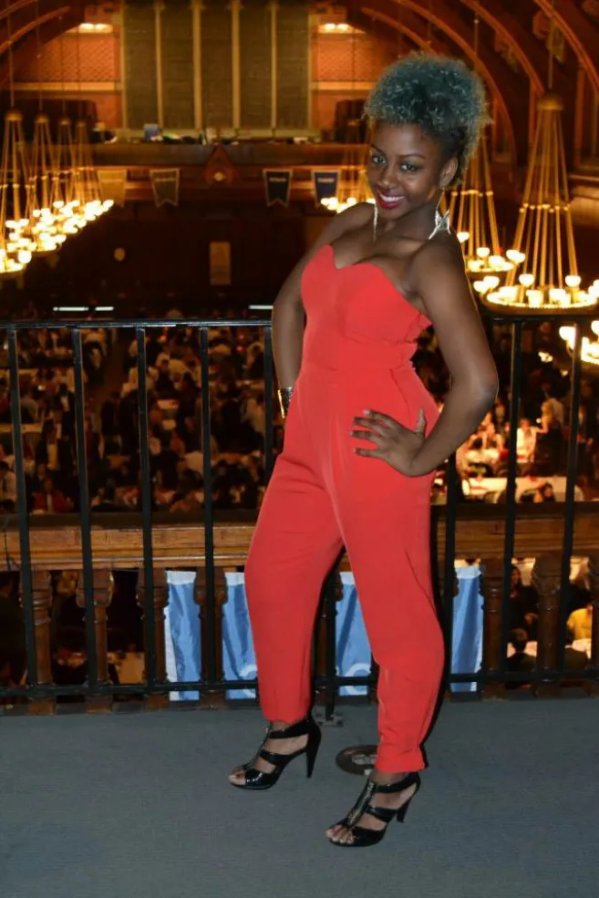 Author at Freshman Formal on the balcony of Annenberg