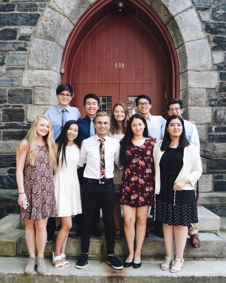 Author with her freshmen at Convocation! 